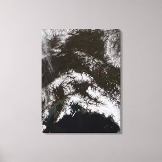 Schnee im Südzentrum von Alaska Leinwanddruck (Vorderseite)