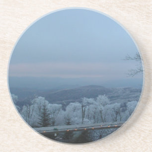 Schnee im Untersetzer der Blauen Ridge