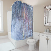 Schnee im Wald Duschvorhang (Beispiel)