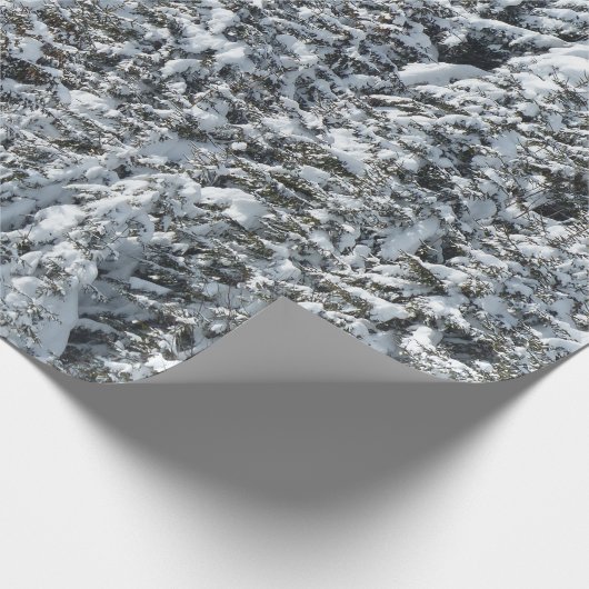 Schnee im Wald Geschenkpapier (Ecke)