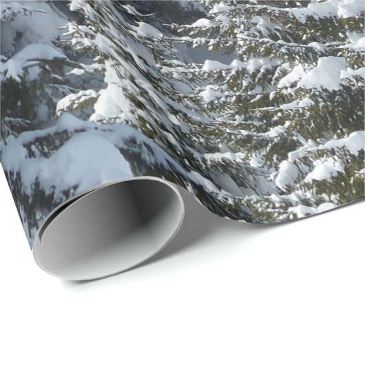 Schnee im Wald Geschenkpapier (Rolleneckpunkt)