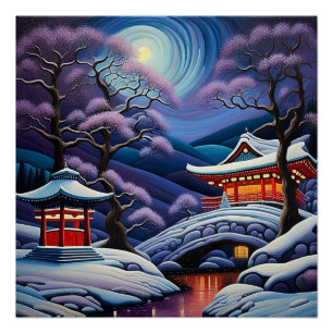 Schnee im Winter 4 Poster