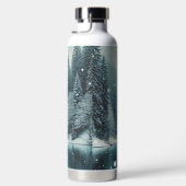 Schnee im Winter, Bergsee Trinkflasche (Rechts)