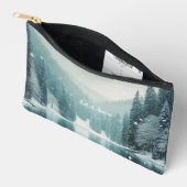 Schnee im Winter, Bergsee Zubehörtasche (Offen)