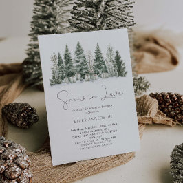 Schnee im Winter Brautparty der Liebe Einladung