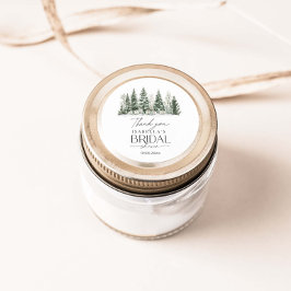 Schnee im Winter Brautparty der Liebe Runder Aufkleber