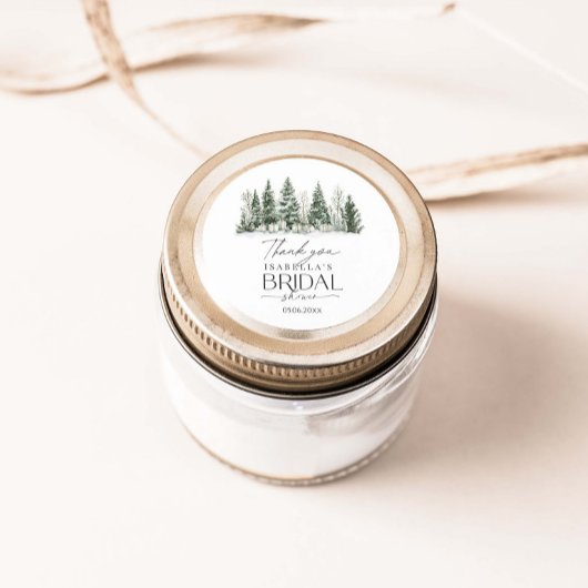 Schnee im Winter Brautparty der Liebe Runder Aufkleber