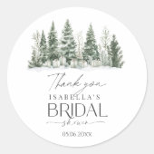 Schnee im Winter Brautparty der Liebe Runder Aufkleber (Vorderseite)