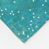 Schnee im Winter elegant aquamarin Fleecedecke (Ecke)