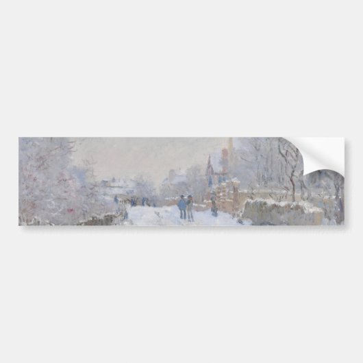 Schnee in Argenteuil (von Claude Monet) Autoaufkleber (Vorne)
