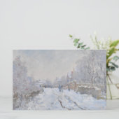 Schnee in Argenteuil (von Claude Monet) Briefpapier (Stehend Vorderseite)