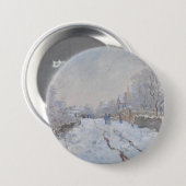 Schnee in Argenteuil (von Claude Monet) Button (Vorne & Hinten)