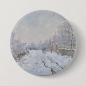 Schnee in Argenteuil (von Claude Monet) Button (Vorderseite)