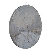 Schnee in Argenteuil (von Claude Monet) Dartscheibe (Vorderseite Links)