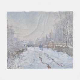 Schnee in Argenteuil (von Claude Monet) Fleecedecke