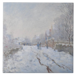 Schnee in Argenteuil (von Claude Monet) Fliese