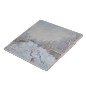 Schnee in Argenteuil (von Claude Monet) Fliese (Seite)