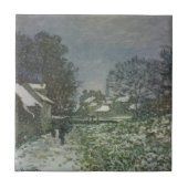 Schnee in Argenteuil von Claude Monet Fliese (Vorderseite)