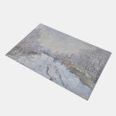 Schnee in Argenteuil (von Claude Monet) Fußmatte (Schrägansicht)