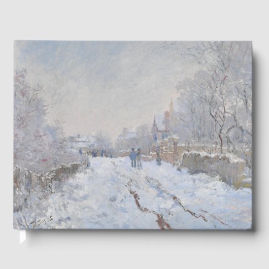 Schnee in Argenteuil (von Claude Monet) Gästebuch (Vorderseite)