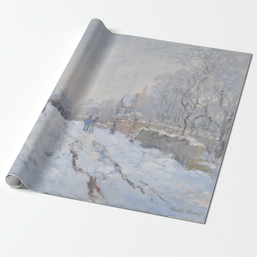 Schnee in Argenteuil (von Claude Monet) Geschenkpapier (Ungerollt)