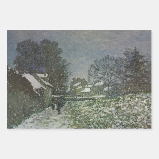 Schnee in Argenteuil von Claude Monet Geschenkpapier Set (Vorderseite 3)