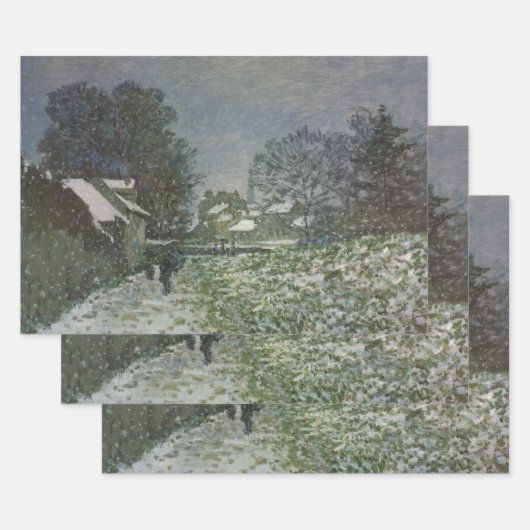 Schnee in Argenteuil von Claude Monet Geschenkpapier Set (Set)
