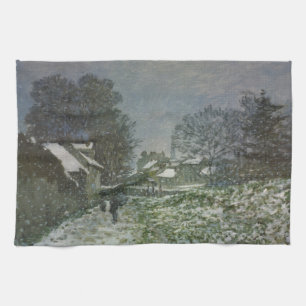 Schnee in Argenteuil von Claude Monet Geschirrtuch