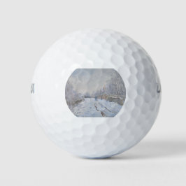 Schnee in Argenteuil (von Claude Monet) Golfball