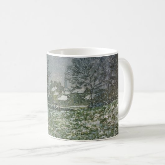 Schnee in Argenteuil von Claude Monet Kaffeetasse (VorderseiteRechts)