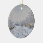 Schnee in Argenteuil (von Claude Monet) Keramik Ornament (Rechts)