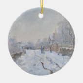 Schnee in Argenteuil (von Claude Monet) Keramik Ornament (Vorne)