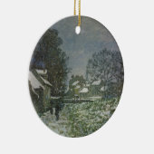 Schnee in Argenteuil von Claude Monet Keramik Ornament (Rechts)