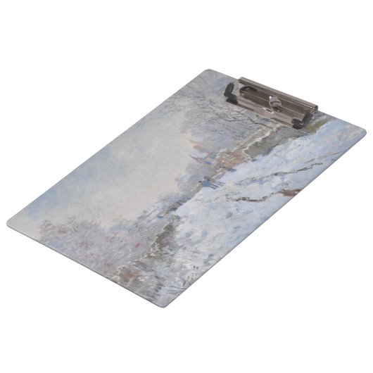 Schnee in Argenteuil (von Claude Monet) Klemmbrett (Schrägansicht)