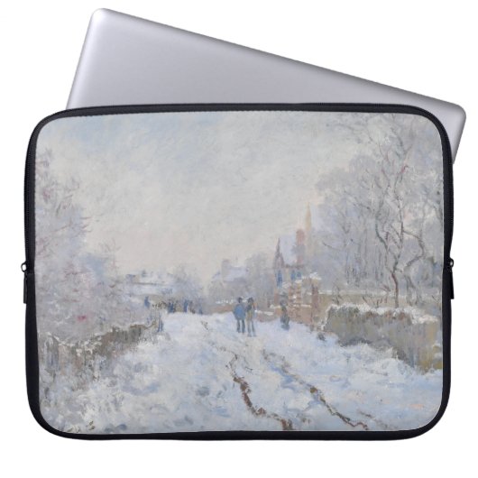 Schnee in Argenteuil (von Claude Monet) Laptopschutzhülle (Vorderseite)