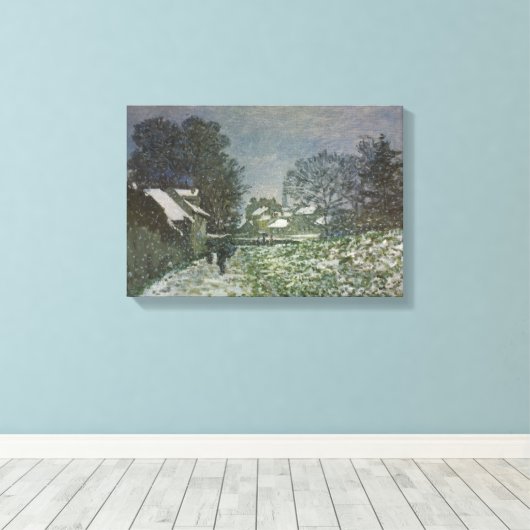 Schnee in Argenteuil von Claude Monet Leinwanddruck (Insitu (Holzboden))