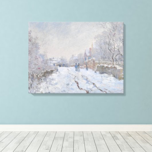 Schnee in Argenteuil (von Claude Monet) Leinwanddruck (Insitu (Holzboden))