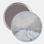 Schnee in Argenteuil (von Claude Monet) Magnet (Vorderseite/Rückseite)