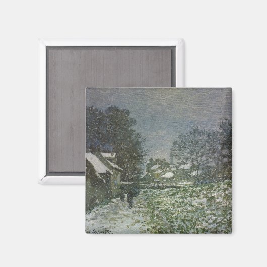 Schnee in Argenteuil von Claude Monet Magnet (Vorderseite/Rückseite)