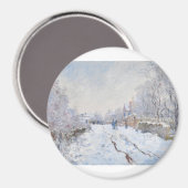 Schnee in Argenteuil von Claude Monet Magnet (Vorderseite/Rückseite)
