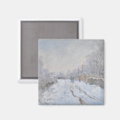 Schnee in Argenteuil (von Claude Monet) Magnet (Vorderseite/Rückseite)