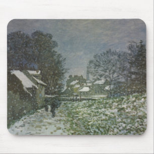 Schnee in Argenteuil von Claude Monet Mousepad