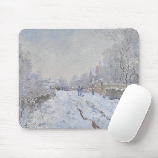 Schnee in Argenteuil (von Claude Monet) Mousepad (Mit Mouse)