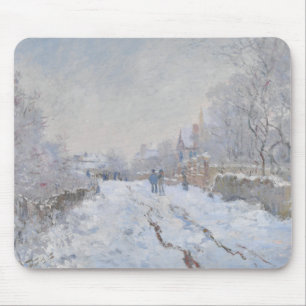 Schnee in Argenteuil (von Claude Monet) Mousepad