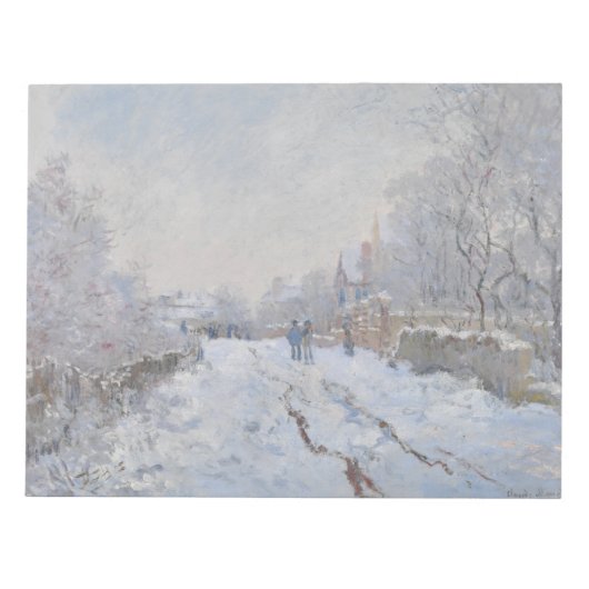 Schnee in Argenteuil (von Claude Monet) Notizblock (Vorderseite)