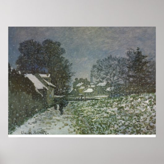 Schnee in Argenteuil von Claude Monet Poster (Vorne)