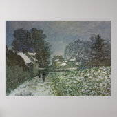 Schnee in Argenteuil von Claude Monet Poster (Vorne)