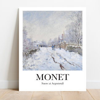Schnee in Argenteuil von Claude Monet Poster