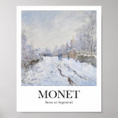 Schnee in Argenteuil von Claude Monet Poster (Vorne)