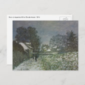 Schnee in Argenteuil von Claude Monet Postkarte (Vorne/Hinten)
